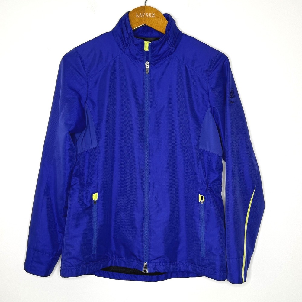 Zero Restriction Tour Series Zip Front Jacket Women's Small Blue -‎ Golf Logo